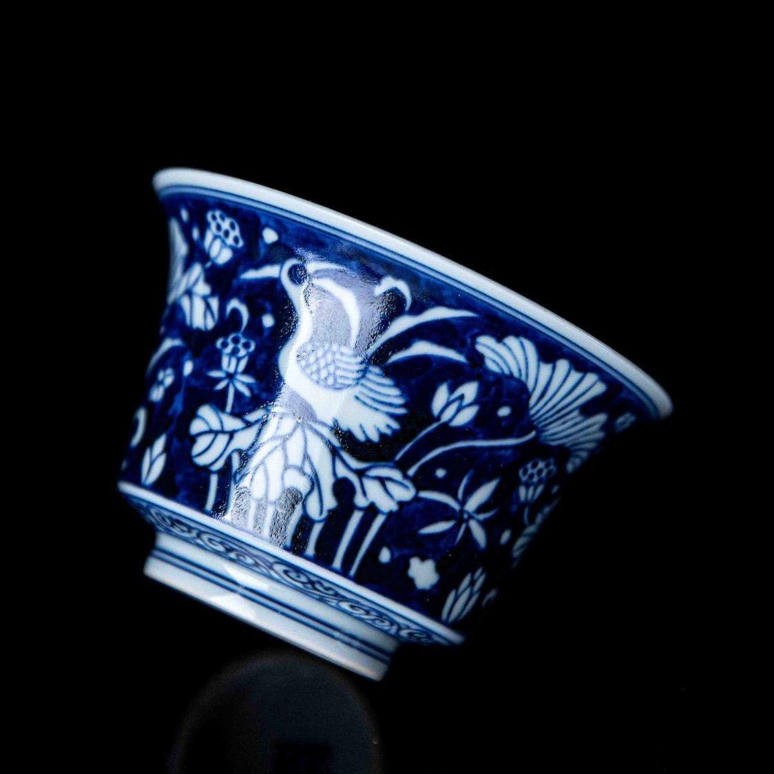 Yi Lu Lian Ke 175cc - Jing De Zhen Porcelain Gaiwan - zycs_China