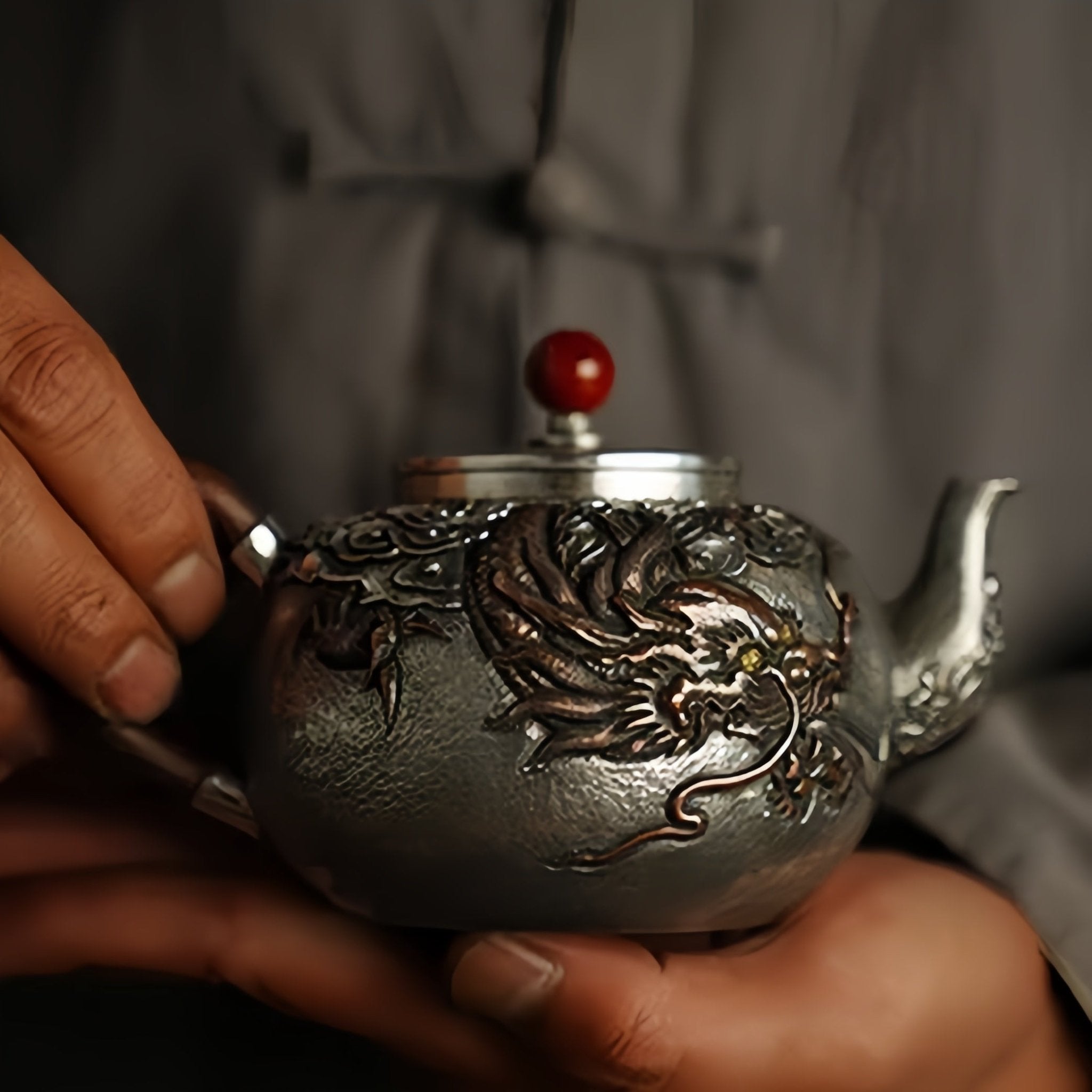 Yin Long 360cc - Handmade silver pot - zycs_China