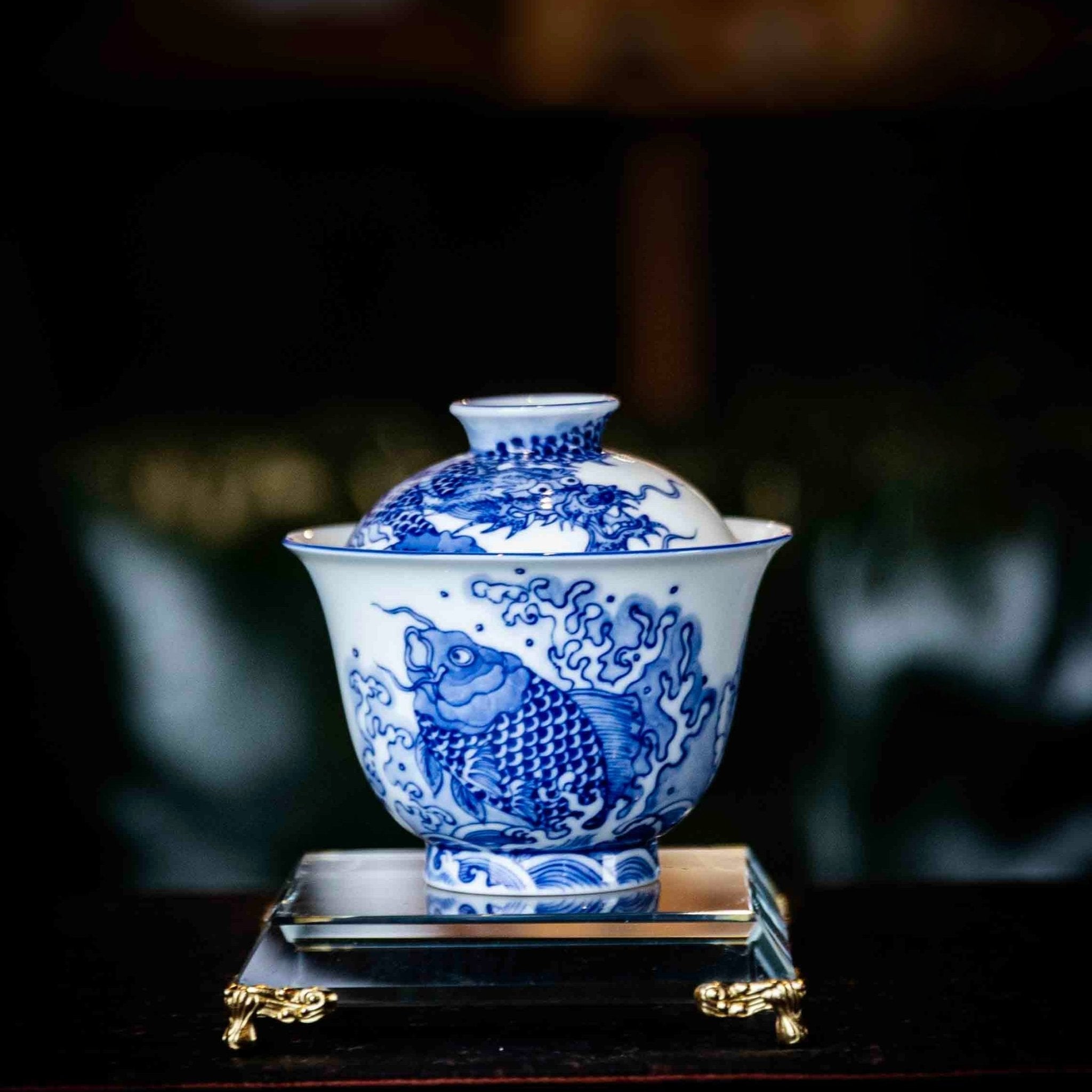 Yu Hua Long 130cc - Jing De Zhen Porcelain Gaiwan - zycs_China