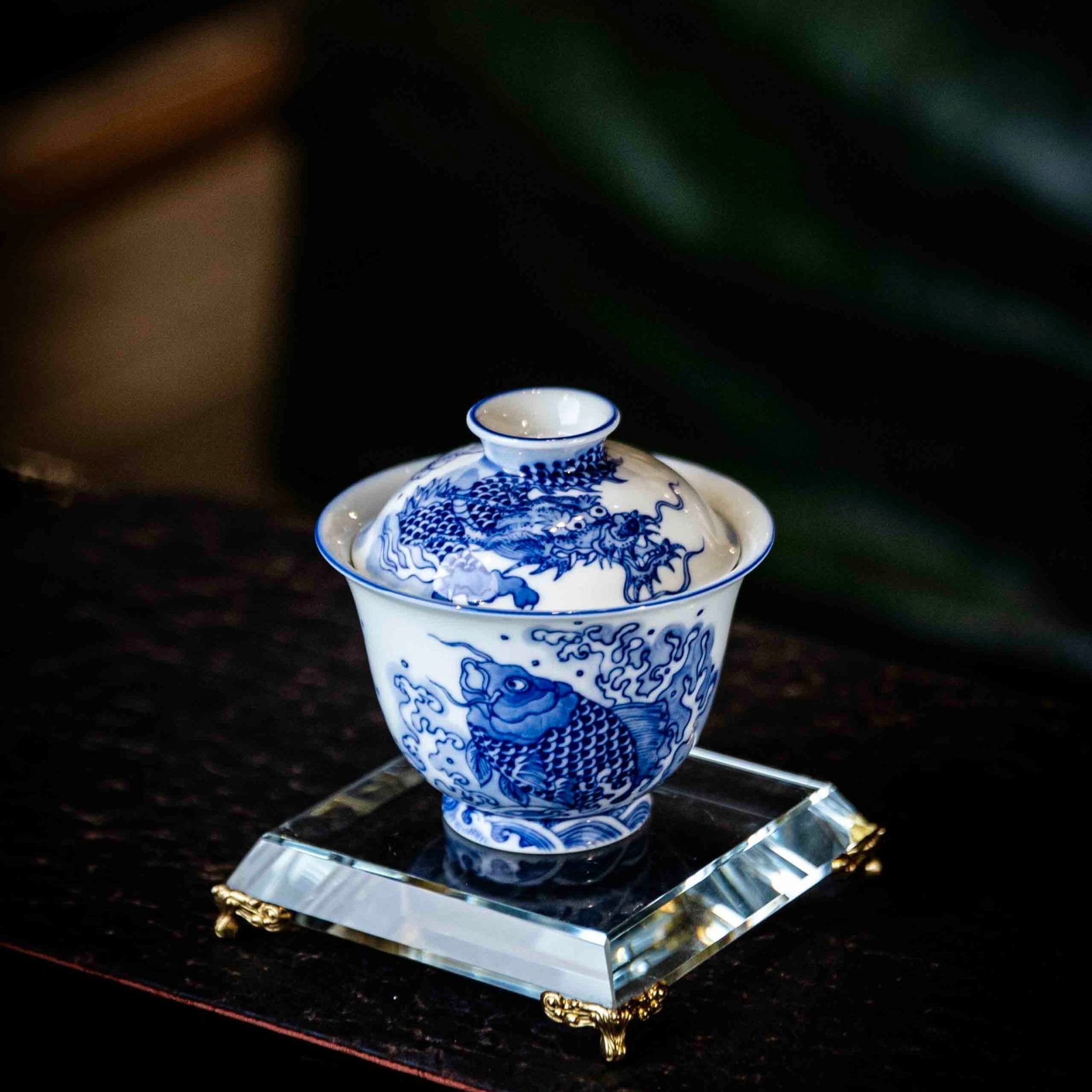Yu Hua Long 130cc - Jing De Zhen Porcelain Gaiwan - zycs_China