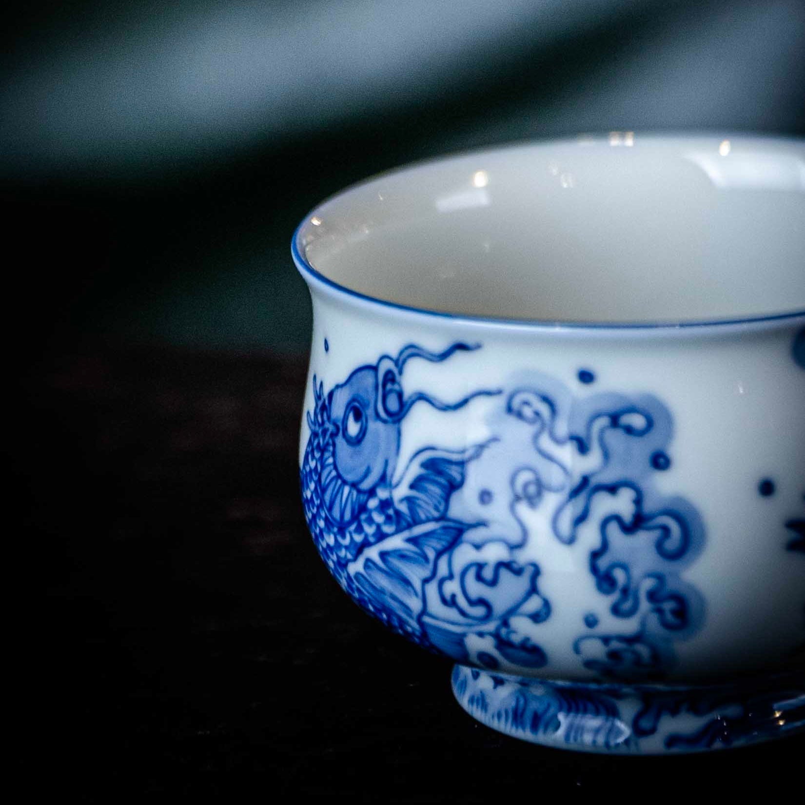 Yu Hua Long 130cc - Jing De Zhen Porcelain Gaiwan - zycs_China