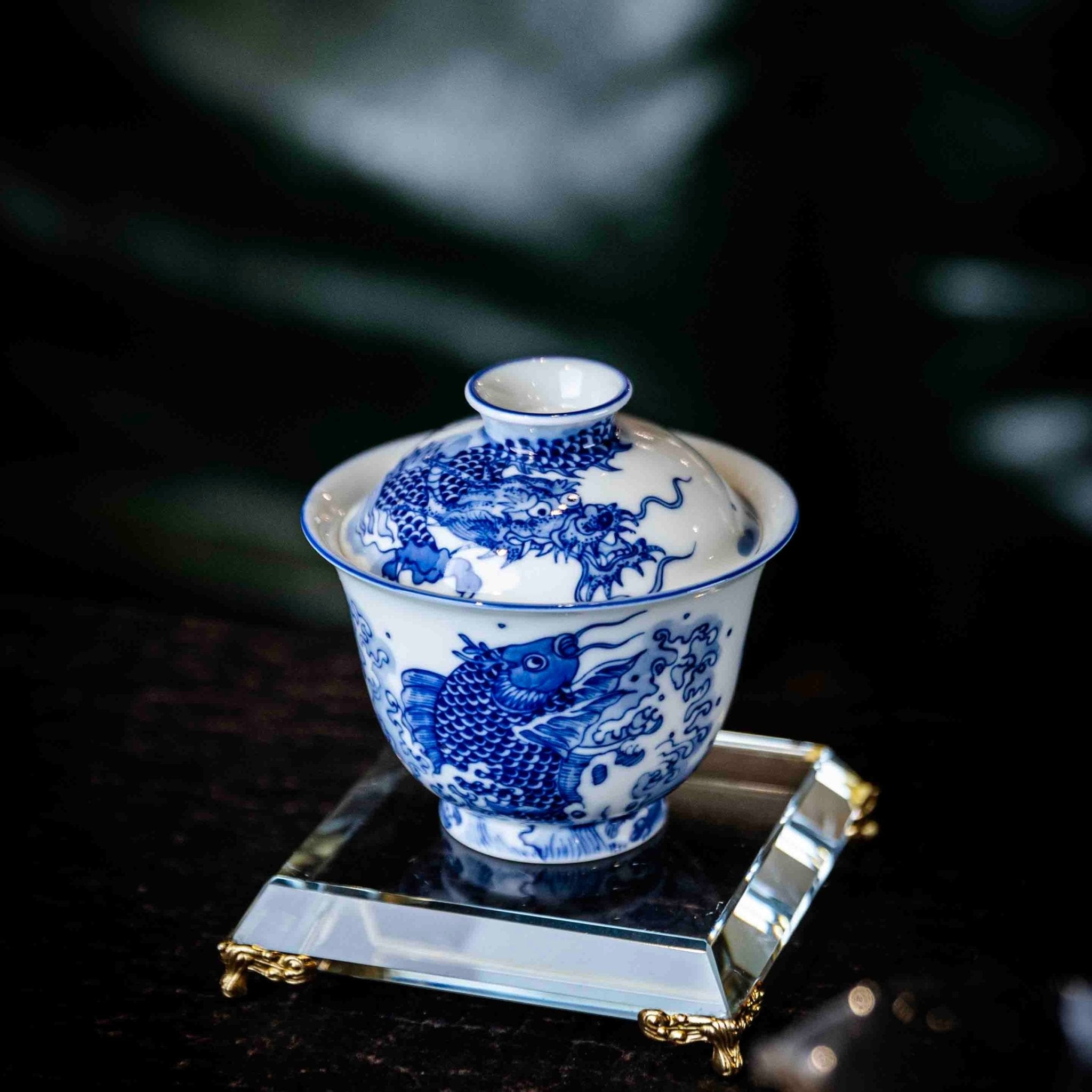 Yu Hua Long 130cc - Jing De Zhen Porcelain Gaiwan - zycs_China