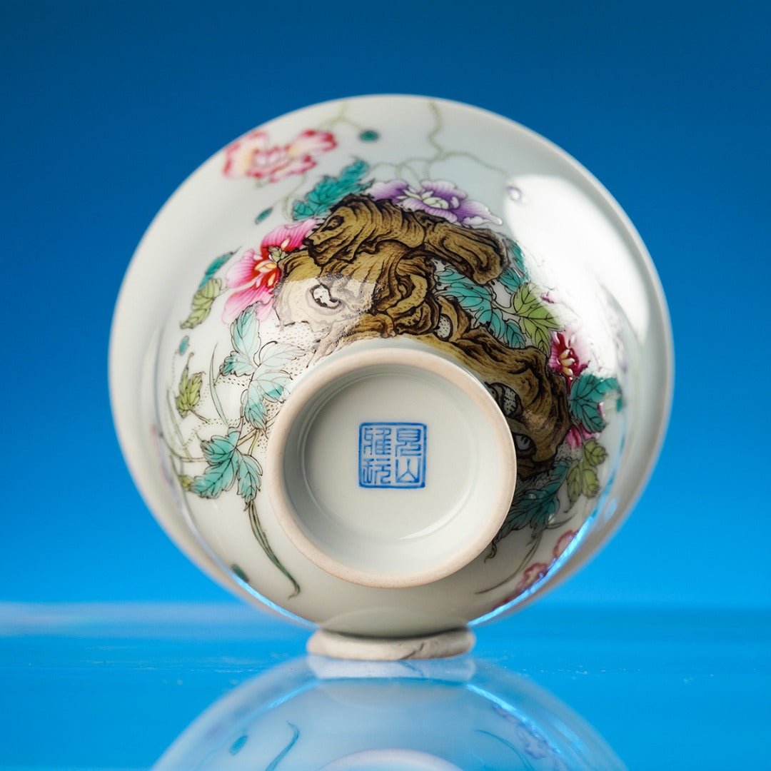 Yu Mei Ren 150cc - Jing De Zhen Porcelain Gaiwan - zycs_China