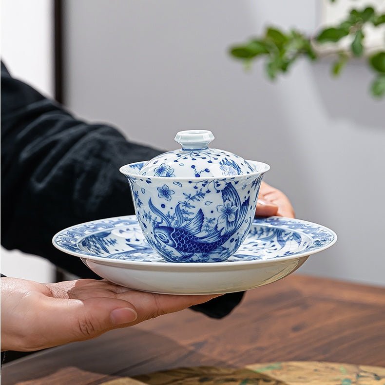 Yu Yu Xiong Zhang 150cc - Jing De Zhen Porcelain Gaiwan - zycs_China