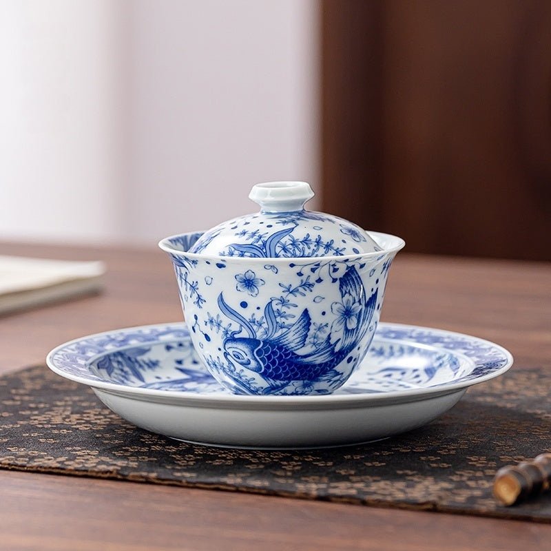 Yu Yu Xiong Zhang 150cc - Jing De Zhen Porcelain Gaiwan - zycs_China