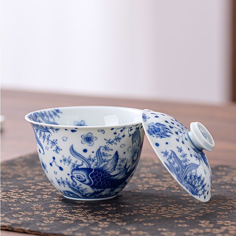 Yu Yu Xiong Zhang 150cc - Jing De Zhen Porcelain Gaiwan - zycs_China