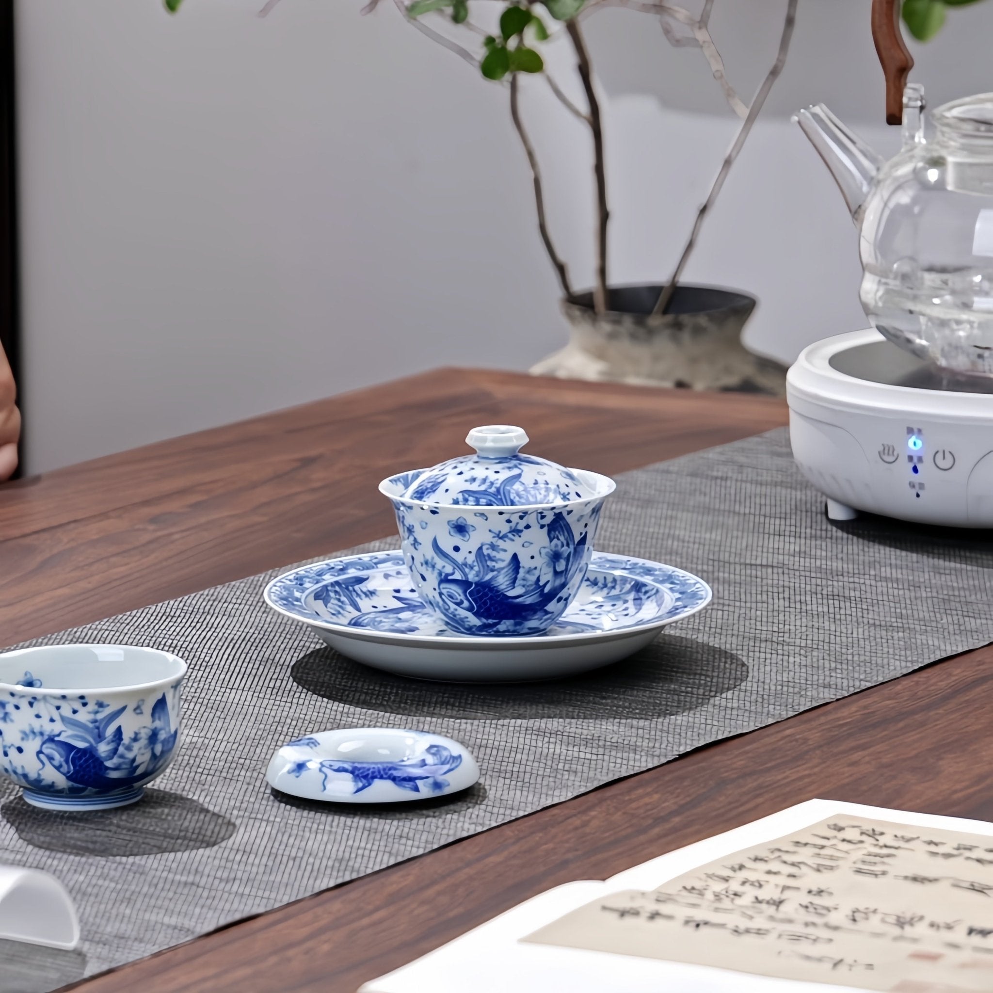 Yu Yu Xiong Zhang 150cc - Jing De Zhen Porcelain Gaiwan - zycs_China