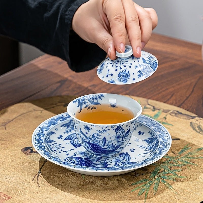 Yu Yu Xiong Zhang 150cc - Jing De Zhen Porcelain Gaiwan - zycs_China