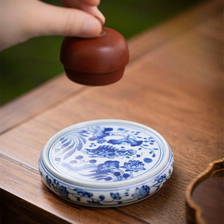 Yu Zao Wen - Jing De Zhen Porcelain Tea Lid Rest - zycs_China
