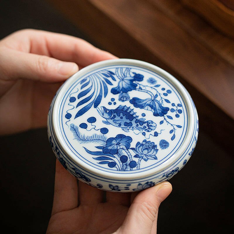 Yu Zao Wen - Jing De Zhen Porcelain Tea Lid Rest - zycs_China