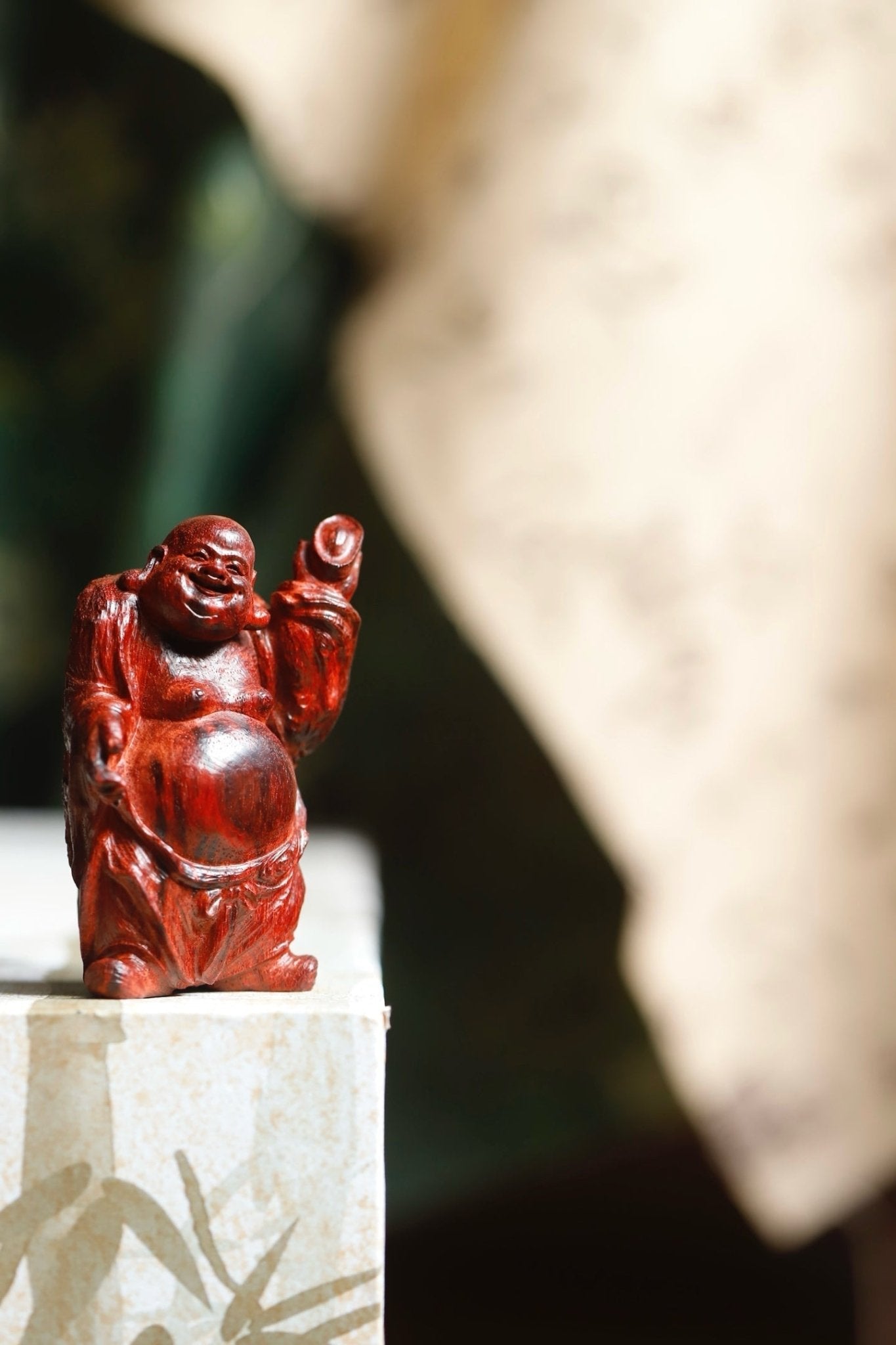 Yuan Bao Mi Le - Wood Sculpture - zycs_China