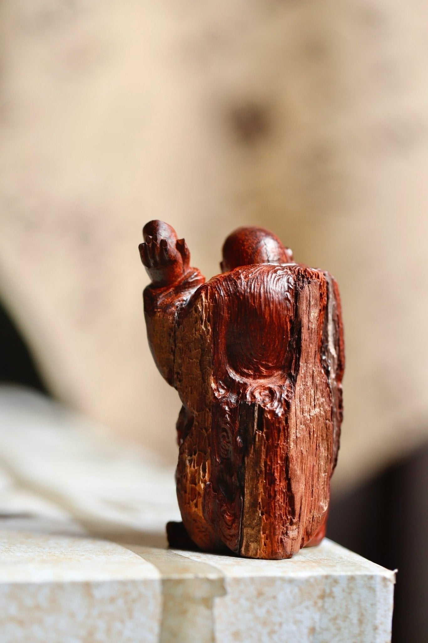 Yuan Bao Mi Le - Wood Sculpture - zycs_China