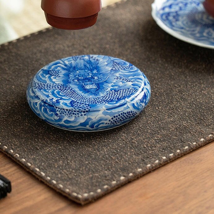 Yun Long Wen - Jing De Zhen Porcelain Tea Lid Rest - zycs_China