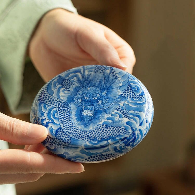 Yun Long Wen - Jing De Zhen Porcelain Tea Lid Rest - zycs_China