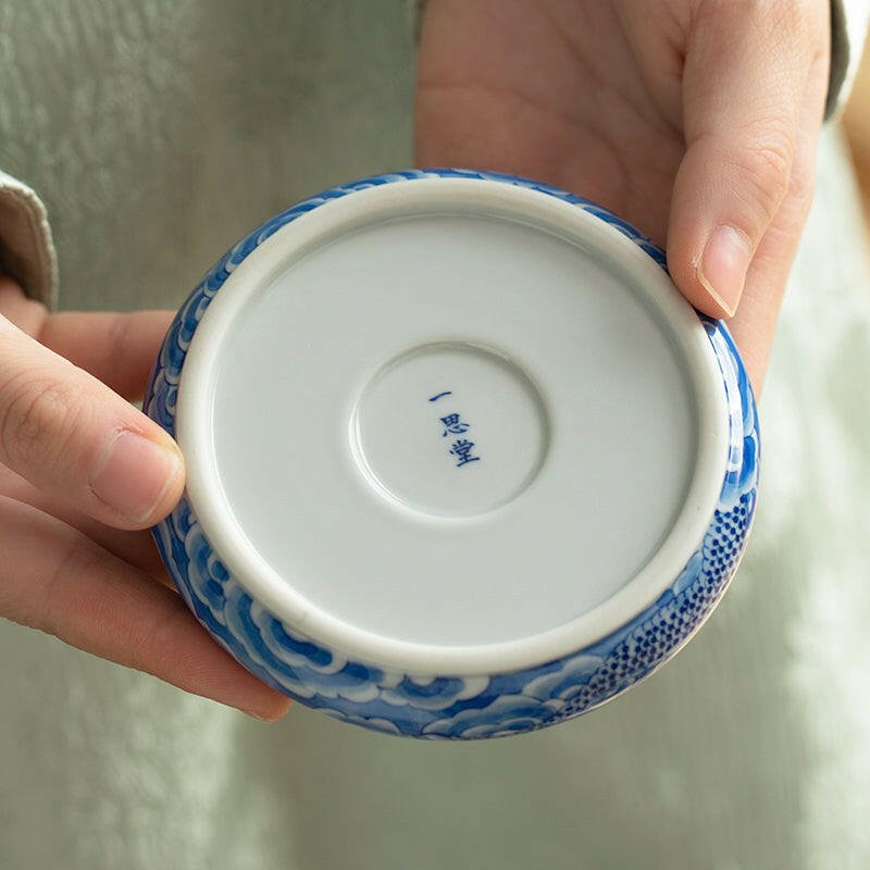 Yun Long Wen - Jing De Zhen Porcelain Tea Lid Rest - zycs_China