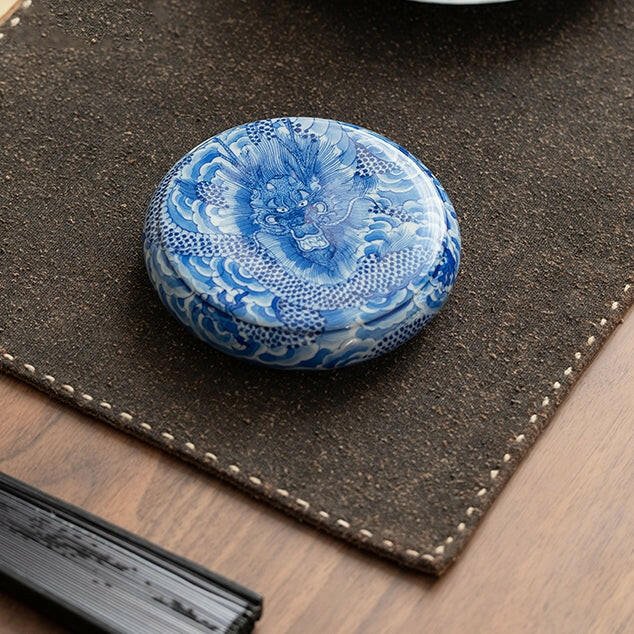 Yun Long Wen - Jing De Zhen Porcelain Tea Lid Rest - zycs_China