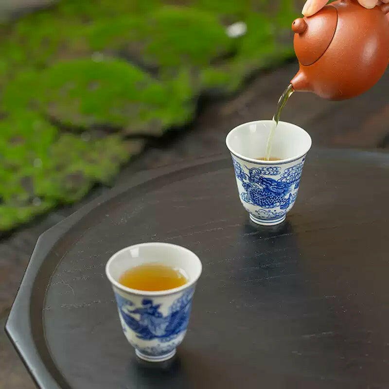 Yun Long Wen/Yun Feng Wen - Jing De Zhen Porcelain Teacup - zycs_China