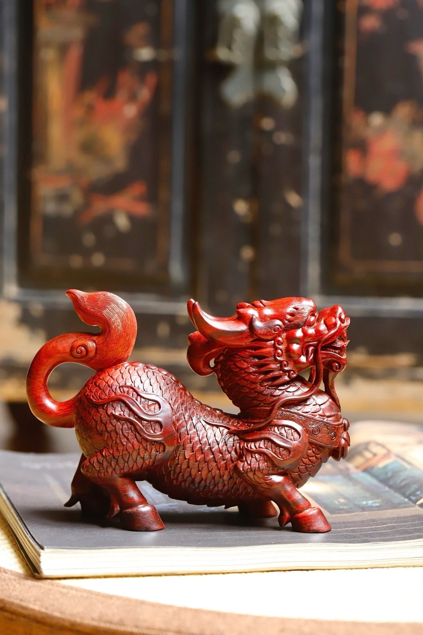 Zhao Cai Qi Lin - Wood Sculpture - zycs_China