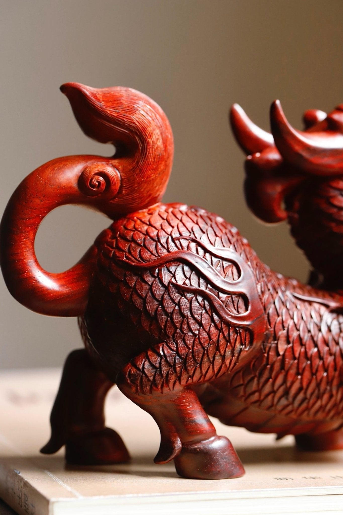 Zhao Cai Qi Lin - Wood Sculpture - zycs_China