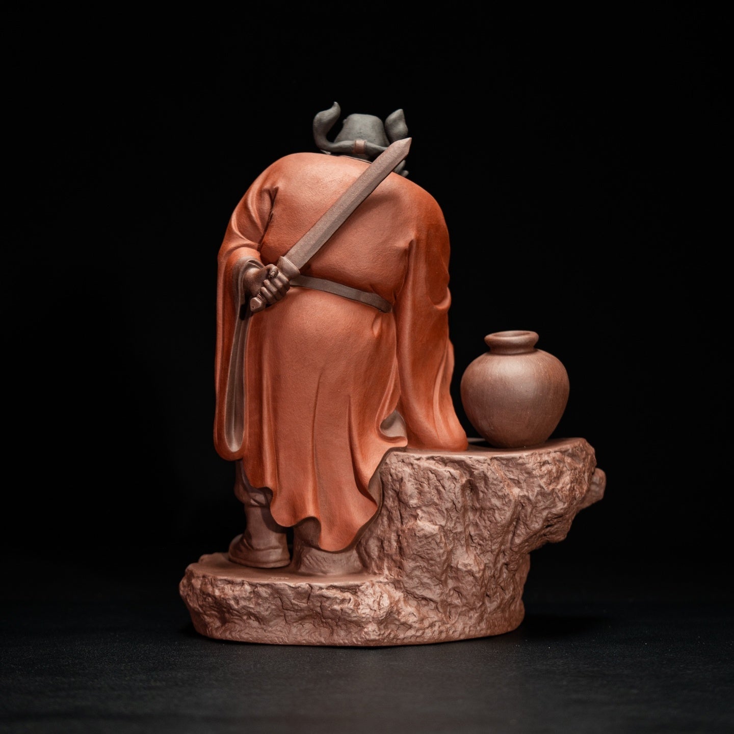 Zhong Kui Zui Jiu - Zisha Sculpture - zycs_China