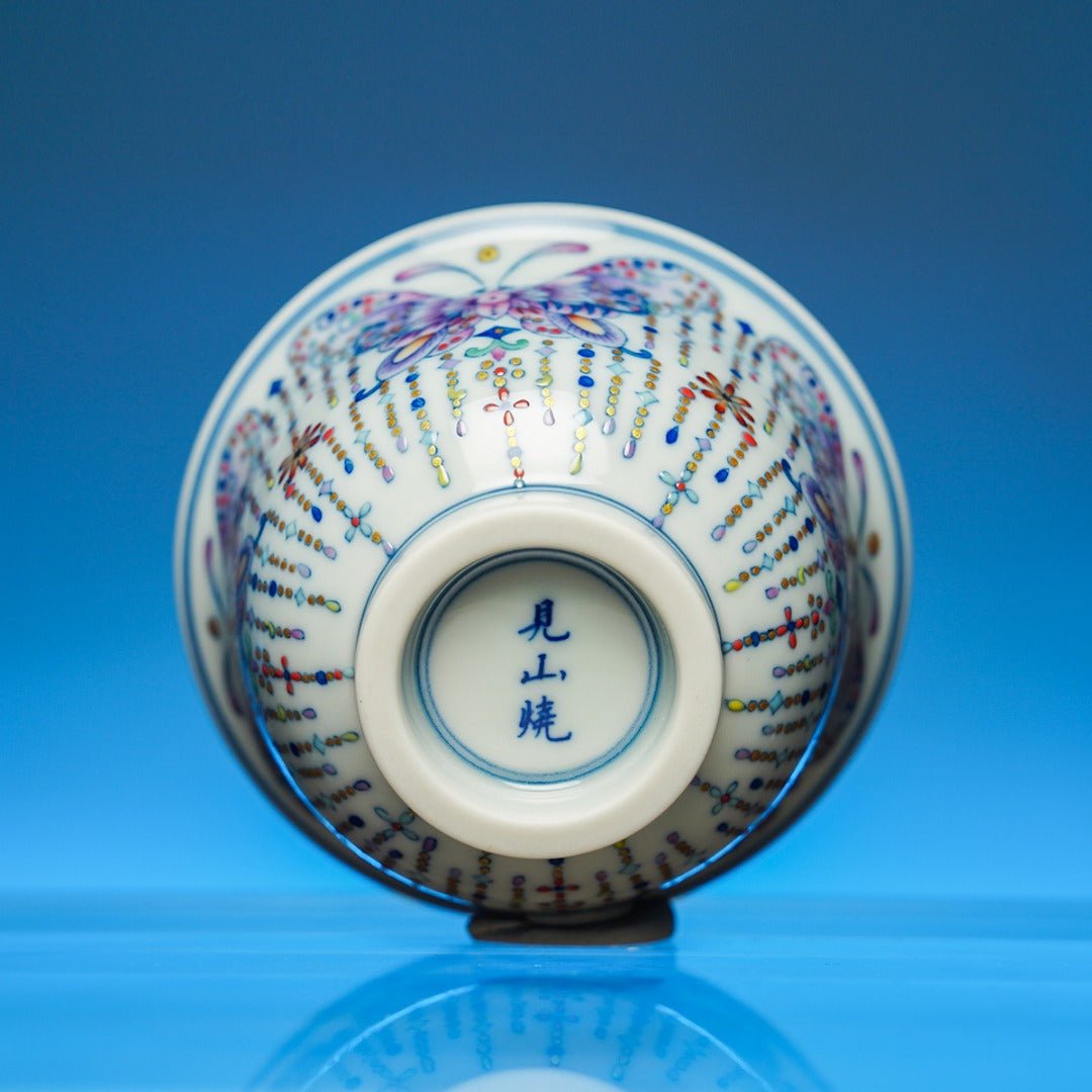 Zhu Lian Hu Die 150cc - Jing De Zhen Porcelain Gaiwan - zycs_China