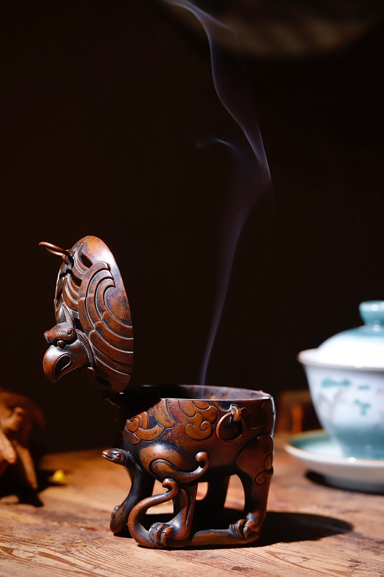 Zhu Que - Wood Sculpture - zycs_China