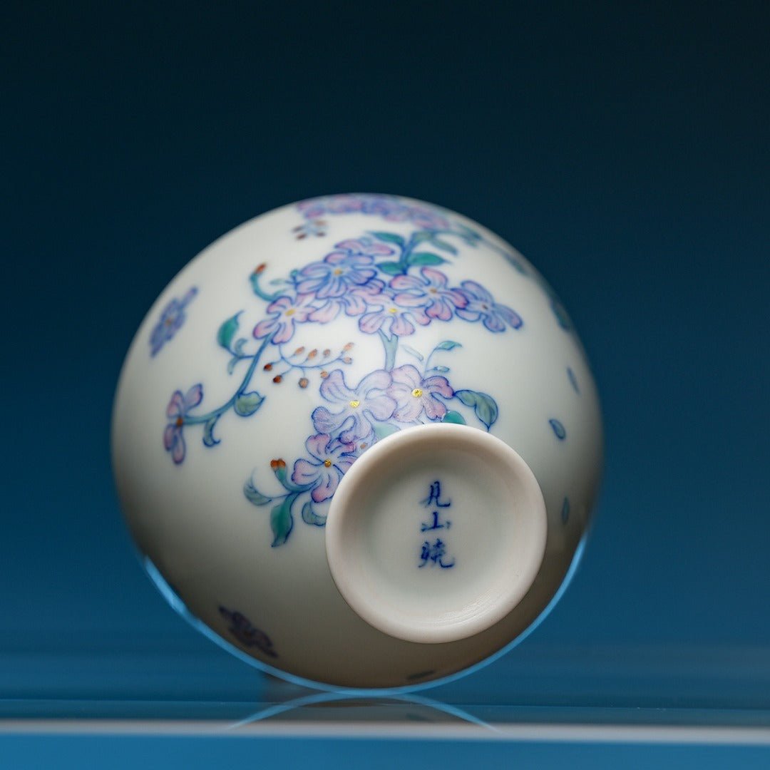 Zi Teng Hua 100cc - Jing De Zhen Porcelain Gaiwan - zycs_China